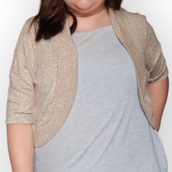 🎊3 FOR $10 CLEO WOMENS GOLD DRESS SWEATER SIZE LG - Picture 2 of 2